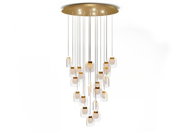 GOLDEN CLOUD - Handmade Murano glass pendant lamp by Paolo Castelli - view 2